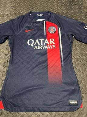 Nike Kids Paris Saint-Germain Navy & Red Soccer Jersey